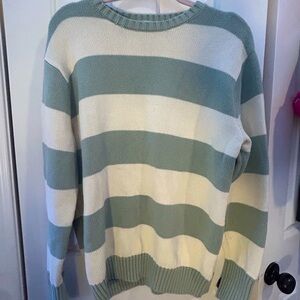 John galt brandy Melville striped sweater sage and cream
